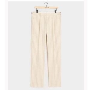 Todd Snyder Cream Pinstripe Pants